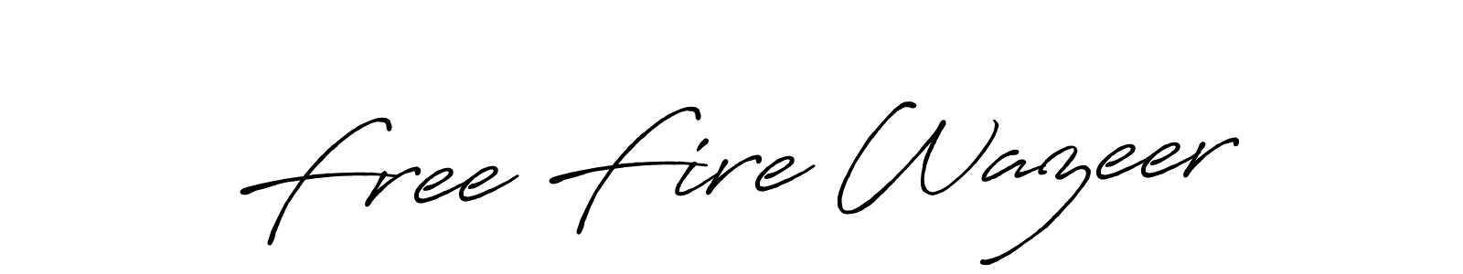 Also You can easily find your signature by using the search form. We will create Free Fire Wazeer name handwritten signature images for you free of cost using Antro_Vectra_Bolder sign style. Free Fire Wazeer signature style 7 images and pictures png