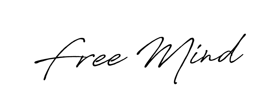 Make a beautiful signature design for name Free Mind. With this signature (Antro_Vectra_Bolder) style, you can create a handwritten signature for free. Free Mind signature style 7 images and pictures png