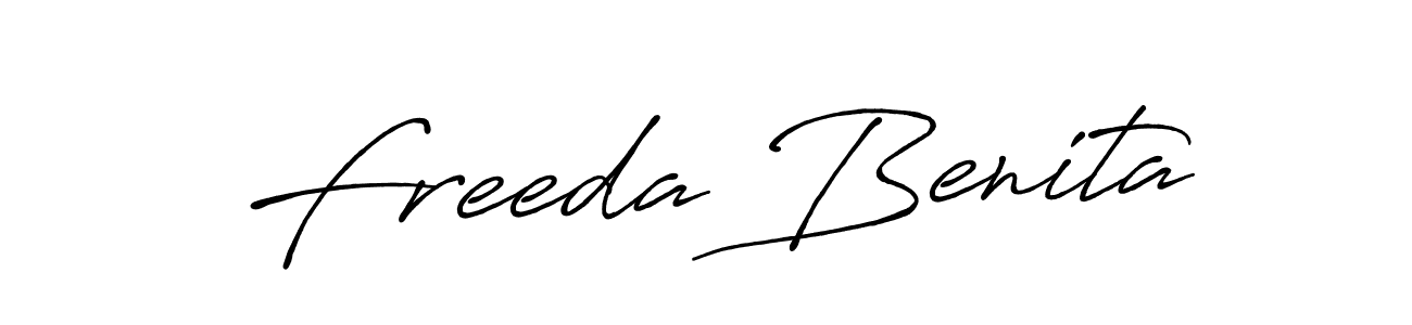 Also You can easily find your signature by using the search form. We will create Freeda Benita name handwritten signature images for you free of cost using Antro_Vectra_Bolder sign style. Freeda Benita signature style 7 images and pictures png