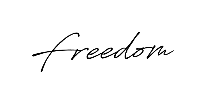 Design your own signature with our free online signature maker. With this signature software, you can create a handwritten (Antro_Vectra_Bolder) signature for name Freedom. Freedom signature style 7 images and pictures png