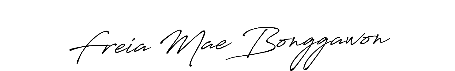 Design your own signature with our free online signature maker. With this signature software, you can create a handwritten (Antro_Vectra_Bolder) signature for name Freia Mae Bonggawon. Freia Mae Bonggawon signature style 7 images and pictures png