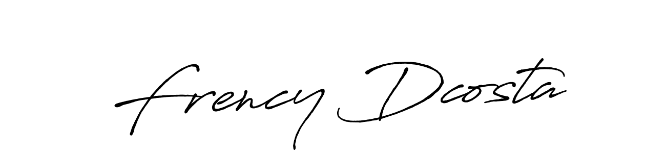 How to Draw Frency Dcosta signature style? Antro_Vectra_Bolder is a latest design signature styles for name Frency Dcosta. Frency Dcosta signature style 7 images and pictures png