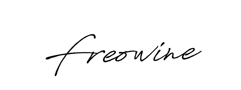 Freowine stylish signature style. Best Handwritten Sign (Antro_Vectra_Bolder) for my name. Handwritten Signature Collection Ideas for my name Freowine. Freowine signature style 7 images and pictures png
