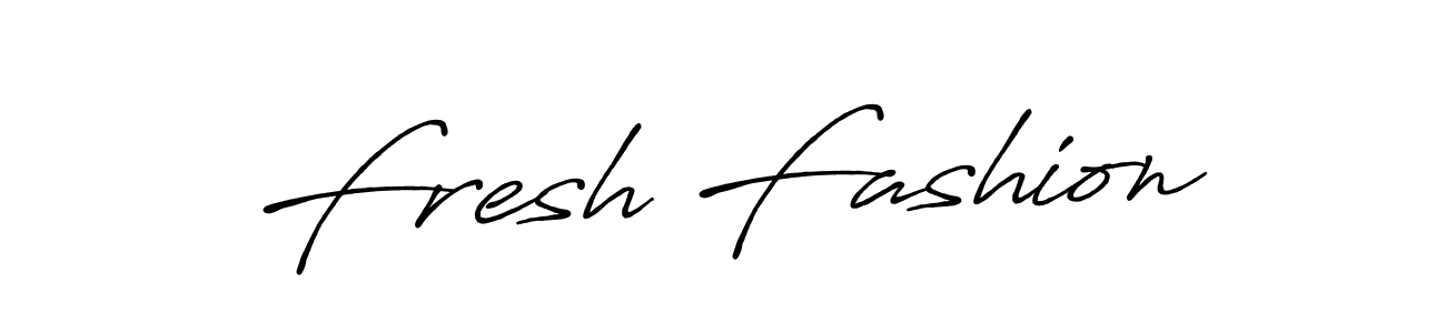 Create a beautiful signature design for name Fresh Fashion. With this signature (Antro_Vectra_Bolder) fonts, you can make a handwritten signature for free. Fresh Fashion signature style 7 images and pictures png