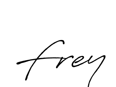 Make a beautiful signature design for name Frey. With this signature (Antro_Vectra_Bolder) style, you can create a handwritten signature for free. Frey signature style 7 images and pictures png