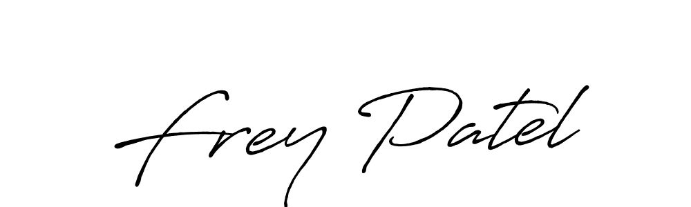 Frey Patel stylish signature style. Best Handwritten Sign (Antro_Vectra_Bolder) for my name. Handwritten Signature Collection Ideas for my name Frey Patel. Frey Patel signature style 7 images and pictures png