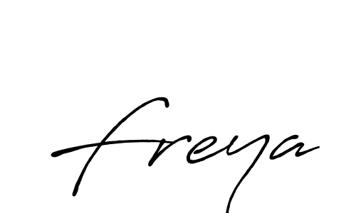 How to make Freya name signature. Use Antro_Vectra_Bolder style for creating short signs online. This is the latest handwritten sign. Freya signature style 7 images and pictures png