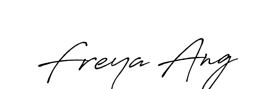 Also You can easily find your signature by using the search form. We will create Freya Ang name handwritten signature images for you free of cost using Antro_Vectra_Bolder sign style. Freya Ang signature style 7 images and pictures png