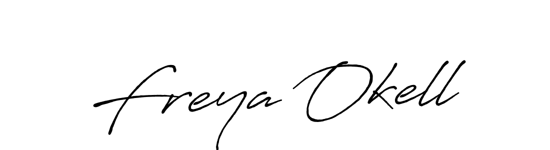 Design your own signature with our free online signature maker. With this signature software, you can create a handwritten (Antro_Vectra_Bolder) signature for name Freya Okell. Freya Okell signature style 7 images and pictures png