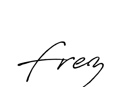 How to make Frez signature? Antro_Vectra_Bolder is a professional autograph style. Create handwritten signature for Frez name. Frez signature style 7 images and pictures png