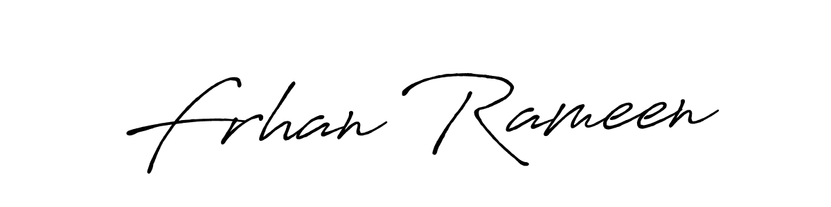 How to make Frhan Rameen signature? Antro_Vectra_Bolder is a professional autograph style. Create handwritten signature for Frhan Rameen name. Frhan Rameen signature style 7 images and pictures png