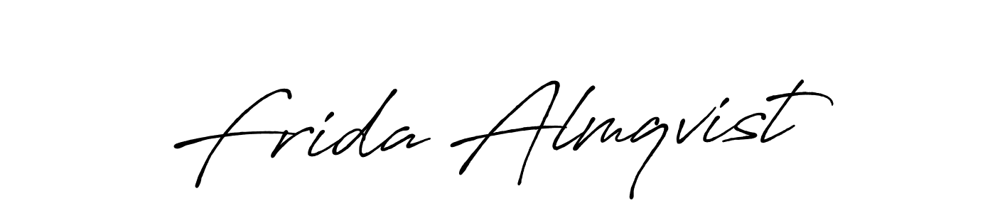 Make a beautiful signature design for name Frida Almqvist. With this signature (Antro_Vectra_Bolder) style, you can create a handwritten signature for free. Frida Almqvist signature style 7 images and pictures png