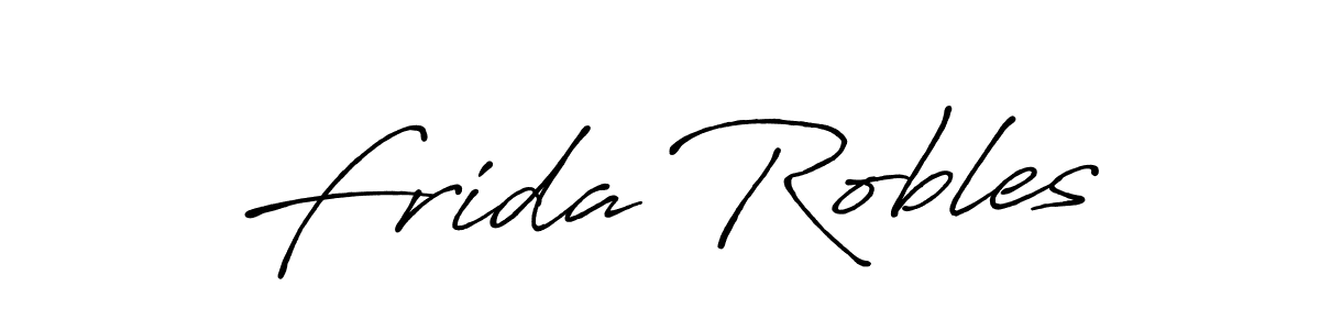 Make a beautiful signature design for name Frida Robles. With this signature (Antro_Vectra_Bolder) style, you can create a handwritten signature for free. Frida Robles signature style 7 images and pictures png