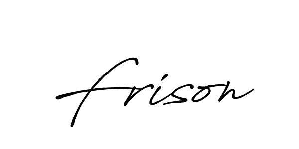 Make a beautiful signature design for name Frison. With this signature (Antro_Vectra_Bolder) style, you can create a handwritten signature for free. Frison signature style 7 images and pictures png
