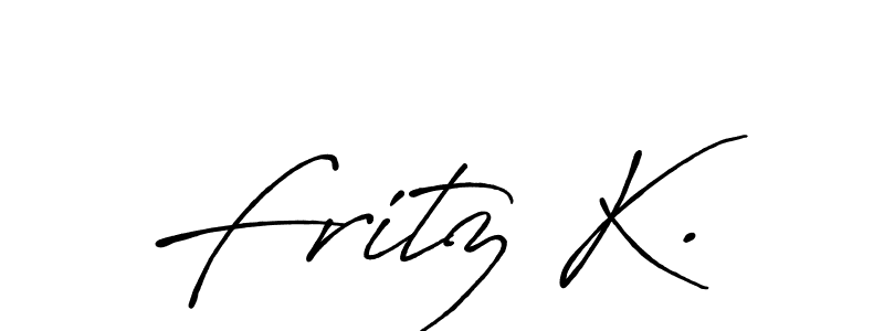 Create a beautiful signature design for name Fritz K.. With this signature (Antro_Vectra_Bolder) fonts, you can make a handwritten signature for free. Fritz K. signature style 7 images and pictures png