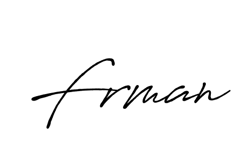 How to make Frman signature? Antro_Vectra_Bolder is a professional autograph style. Create handwritten signature for Frman name. Frman signature style 7 images and pictures png