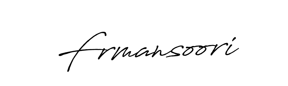 It looks lik you need a new signature style for name Frmansoori. Design unique handwritten (Antro_Vectra_Bolder) signature with our free signature maker in just a few clicks. Frmansoori signature style 7 images and pictures png