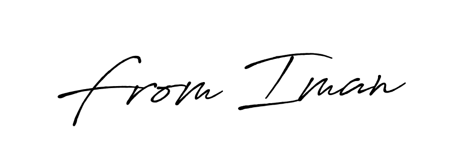 Use a signature maker to create a handwritten signature online. With this signature software, you can design (Antro_Vectra_Bolder) your own signature for name From Iman. From Iman signature style 7 images and pictures png