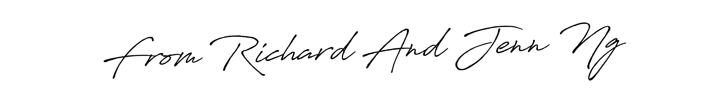 This is the best signature style for the From Richard And Jenn Ng name. Also you like these signature font (Antro_Vectra_Bolder). Mix name signature. From Richard And Jenn Ng signature style 7 images and pictures png