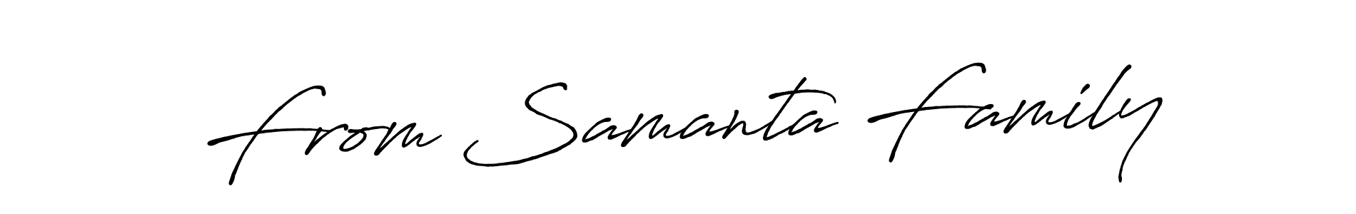 From Samanta Family stylish signature style. Best Handwritten Sign (Antro_Vectra_Bolder) for my name. Handwritten Signature Collection Ideas for my name From Samanta Family. From Samanta Family signature style 7 images and pictures png