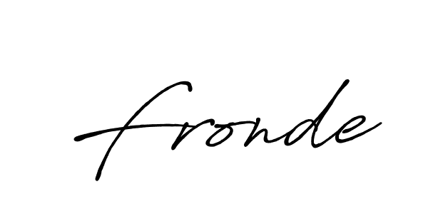 Make a beautiful signature design for name Fronde. With this signature (Antro_Vectra_Bolder) style, you can create a handwritten signature for free. Fronde signature style 7 images and pictures png