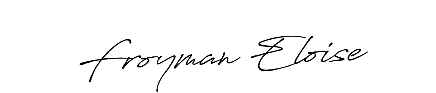 How to make Froyman Eloise name signature. Use Antro_Vectra_Bolder style for creating short signs online. This is the latest handwritten sign. Froyman Eloise signature style 7 images and pictures png