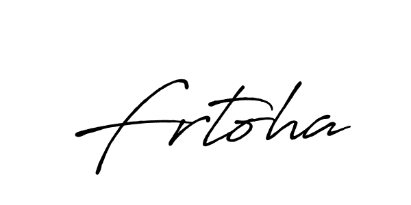 Use a signature maker to create a handwritten signature online. With this signature software, you can design (Antro_Vectra_Bolder) your own signature for name Frtoha. Frtoha signature style 7 images and pictures png