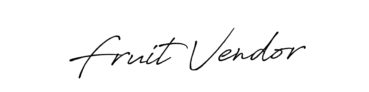 How to make Fruit Vendor name signature. Use Antro_Vectra_Bolder style for creating short signs online. This is the latest handwritten sign. Fruit Vendor signature style 7 images and pictures png