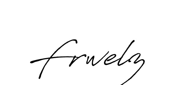 The best way (Antro_Vectra_Bolder) to make a short signature is to pick only two or three words in your name. The name Frwelz include a total of six letters. For converting this name. Frwelz signature style 7 images and pictures png