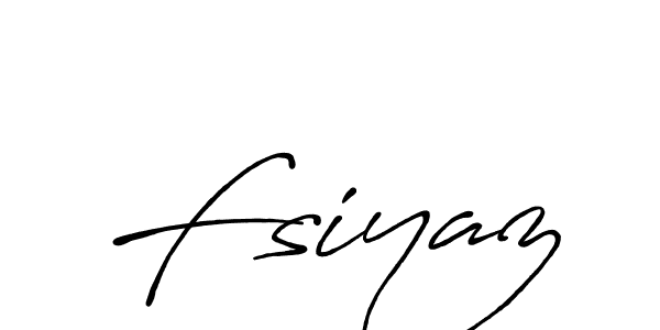 Make a beautiful signature design for name Fsiyaz. With this signature (Antro_Vectra_Bolder) style, you can create a handwritten signature for free. Fsiyaz signature style 7 images and pictures png