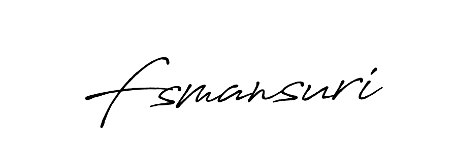 Make a beautiful signature design for name Fsmansuri. With this signature (Antro_Vectra_Bolder) style, you can create a handwritten signature for free. Fsmansuri signature style 7 images and pictures png