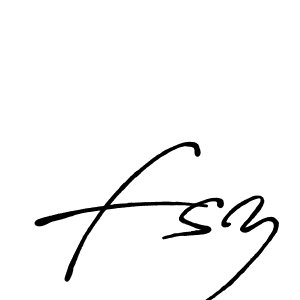 Make a beautiful signature design for name Fsz. With this signature (Antro_Vectra_Bolder) style, you can create a handwritten signature for free. Fsz signature style 7 images and pictures png
