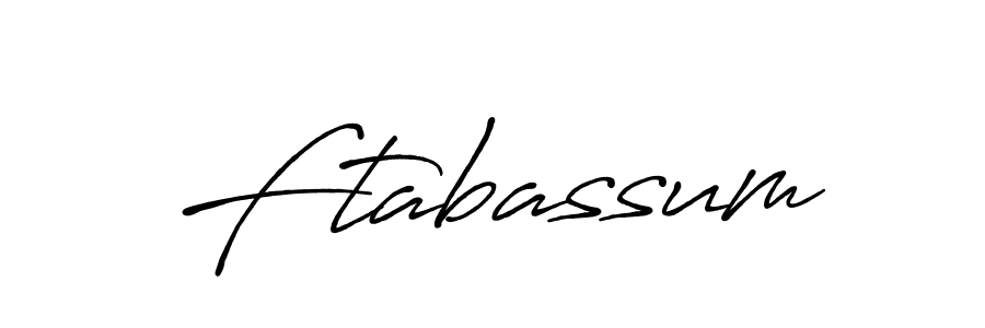Design your own signature with our free online signature maker. With this signature software, you can create a handwritten (Antro_Vectra_Bolder) signature for name Ftabassum. Ftabassum signature style 7 images and pictures png