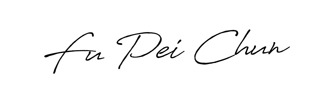 How to make Fu Pei Chun signature? Antro_Vectra_Bolder is a professional autograph style. Create handwritten signature for Fu Pei Chun name. Fu Pei Chun signature style 7 images and pictures png