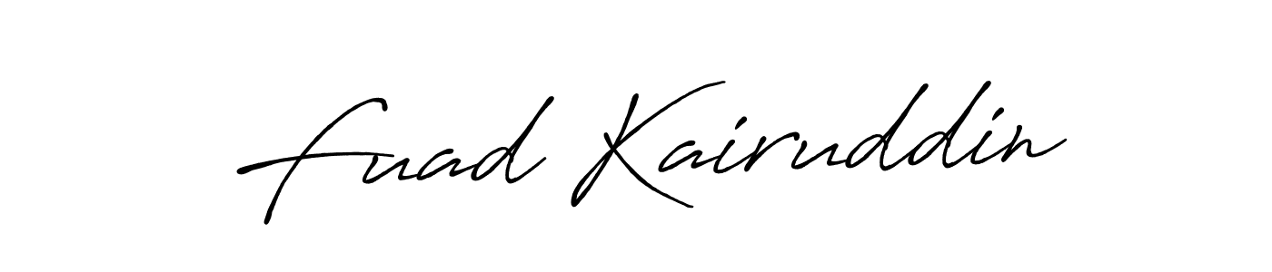 This is the best signature style for the Fuad Kairuddin name. Also you like these signature font (Antro_Vectra_Bolder). Mix name signature. Fuad Kairuddin signature style 7 images and pictures png