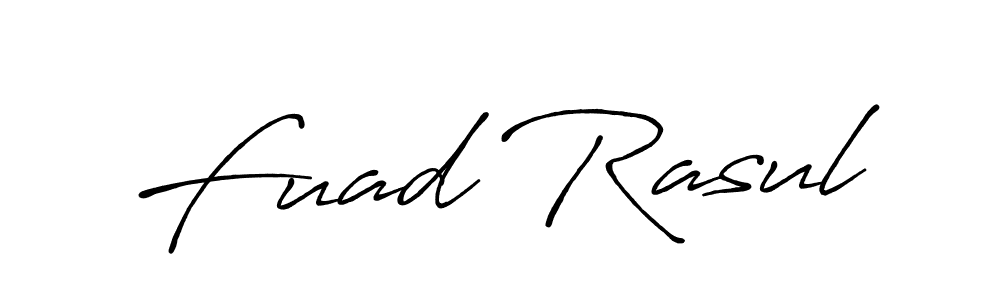 Design your own signature with our free online signature maker. With this signature software, you can create a handwritten (Antro_Vectra_Bolder) signature for name Fuad Rasul. Fuad Rasul signature style 7 images and pictures png