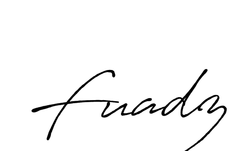How to make Fuadz name signature. Use Antro_Vectra_Bolder style for creating short signs online. This is the latest handwritten sign. Fuadz signature style 7 images and pictures png