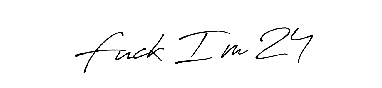 How to make Fuck I’m 24 name signature. Use Antro_Vectra_Bolder style for creating short signs online. This is the latest handwritten sign. Fuck I’m 24 signature style 7 images and pictures png