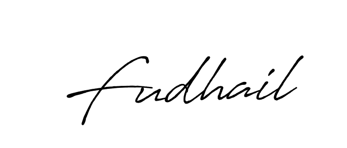 Fudhail stylish signature style. Best Handwritten Sign (Antro_Vectra_Bolder) for my name. Handwritten Signature Collection Ideas for my name Fudhail. Fudhail signature style 7 images and pictures png