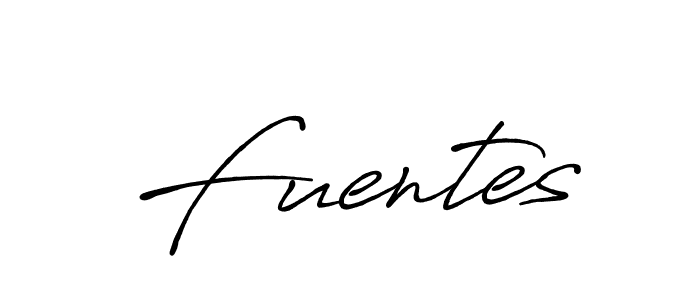 Create a beautiful signature design for name Fuentes. With this signature (Antro_Vectra_Bolder) fonts, you can make a handwritten signature for free. Fuentes signature style 7 images and pictures png