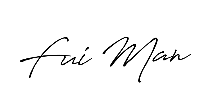 Create a beautiful signature design for name Fui Man. With this signature (Antro_Vectra_Bolder) fonts, you can make a handwritten signature for free. Fui Man signature style 7 images and pictures png