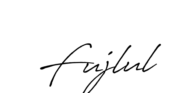 Use a signature maker to create a handwritten signature online. With this signature software, you can design (Antro_Vectra_Bolder) your own signature for name Fujlul. Fujlul signature style 7 images and pictures png
