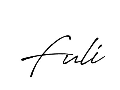 How to make Fuli name signature. Use Antro_Vectra_Bolder style for creating short signs online. This is the latest handwritten sign. Fuli signature style 7 images and pictures png