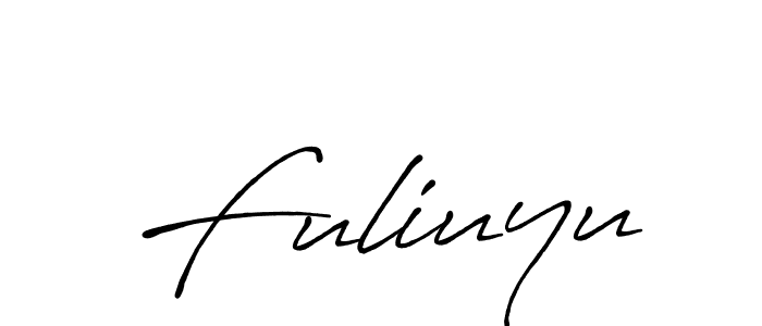 How to make Fuliuyu name signature. Use Antro_Vectra_Bolder style for creating short signs online. This is the latest handwritten sign. Fuliuyu signature style 7 images and pictures png