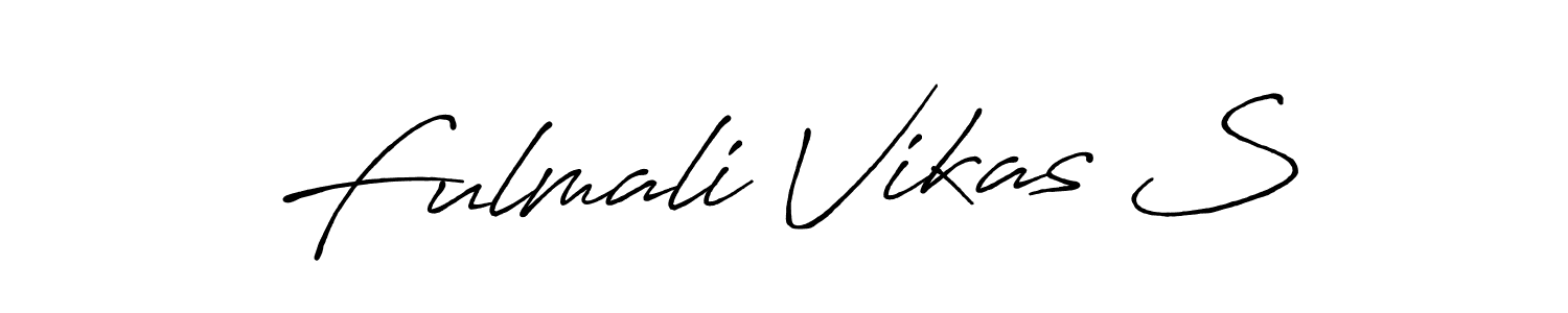 This is the best signature style for the Fulmali Vikas S name. Also you like these signature font (Antro_Vectra_Bolder). Mix name signature. Fulmali Vikas S signature style 7 images and pictures png