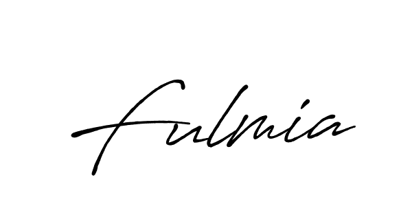 if you are searching for the best signature style for your name Fulmia. so please give up your signature search. here we have designed multiple signature styles  using Antro_Vectra_Bolder. Fulmia signature style 7 images and pictures png