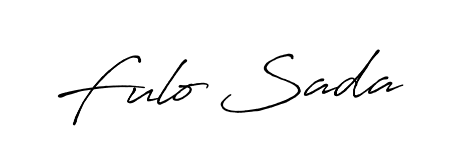 How to make Fulo Sada name signature. Use Antro_Vectra_Bolder style for creating short signs online. This is the latest handwritten sign. Fulo Sada signature style 7 images and pictures png