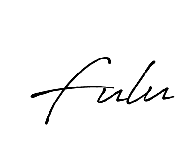 How to make Fulu name signature. Use Antro_Vectra_Bolder style for creating short signs online. This is the latest handwritten sign. Fulu signature style 7 images and pictures png