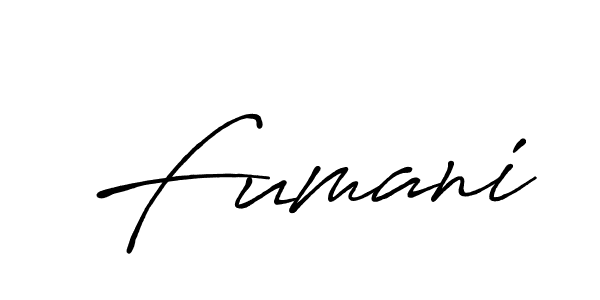 Make a beautiful signature design for name Fumani. With this signature (Antro_Vectra_Bolder) style, you can create a handwritten signature for free. Fumani signature style 7 images and pictures png