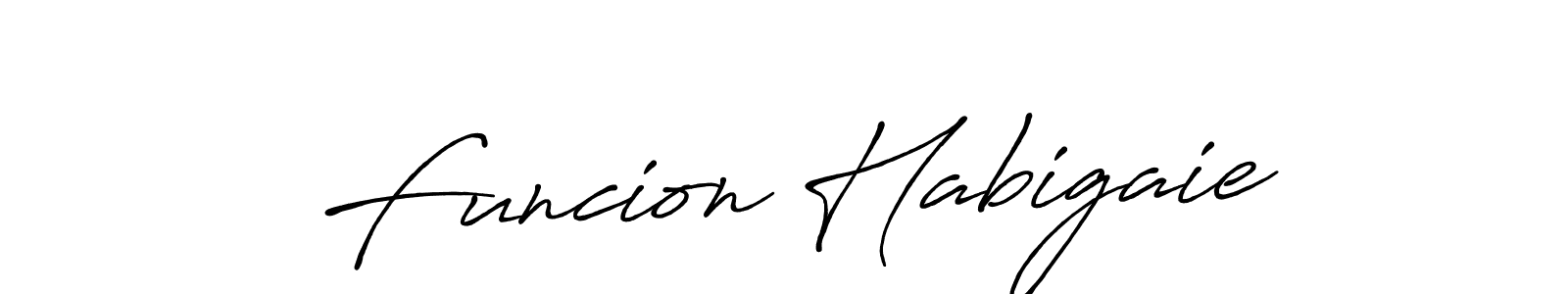 It looks lik you need a new signature style for name Funcion Habigaie. Design unique handwritten (Antro_Vectra_Bolder) signature with our free signature maker in just a few clicks. Funcion Habigaie signature style 7 images and pictures png